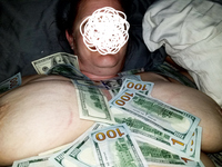 Naked Wife Covered in Money