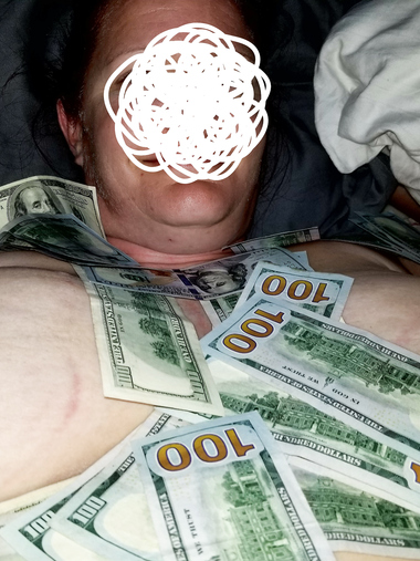 Naked Wife Covered in Money